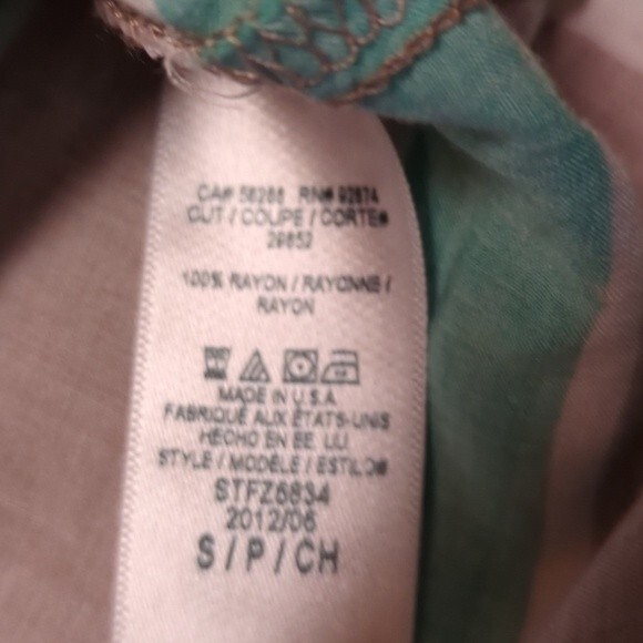 Splendid Tank Top Womens Small Open Back  Striped Green Gray - Picture 5 of 6